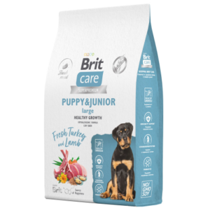 Brit Care Puppy&Junior L Healthy Growth – сухой корм для здорового роста щенков крупных пород, с индейкой и ягненком