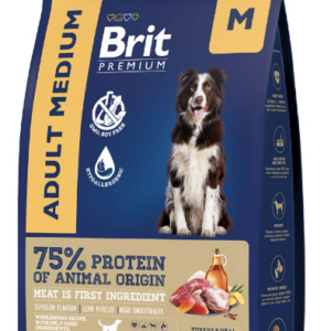 Brit Premium Dog Adult Medium (индейка, телятина)